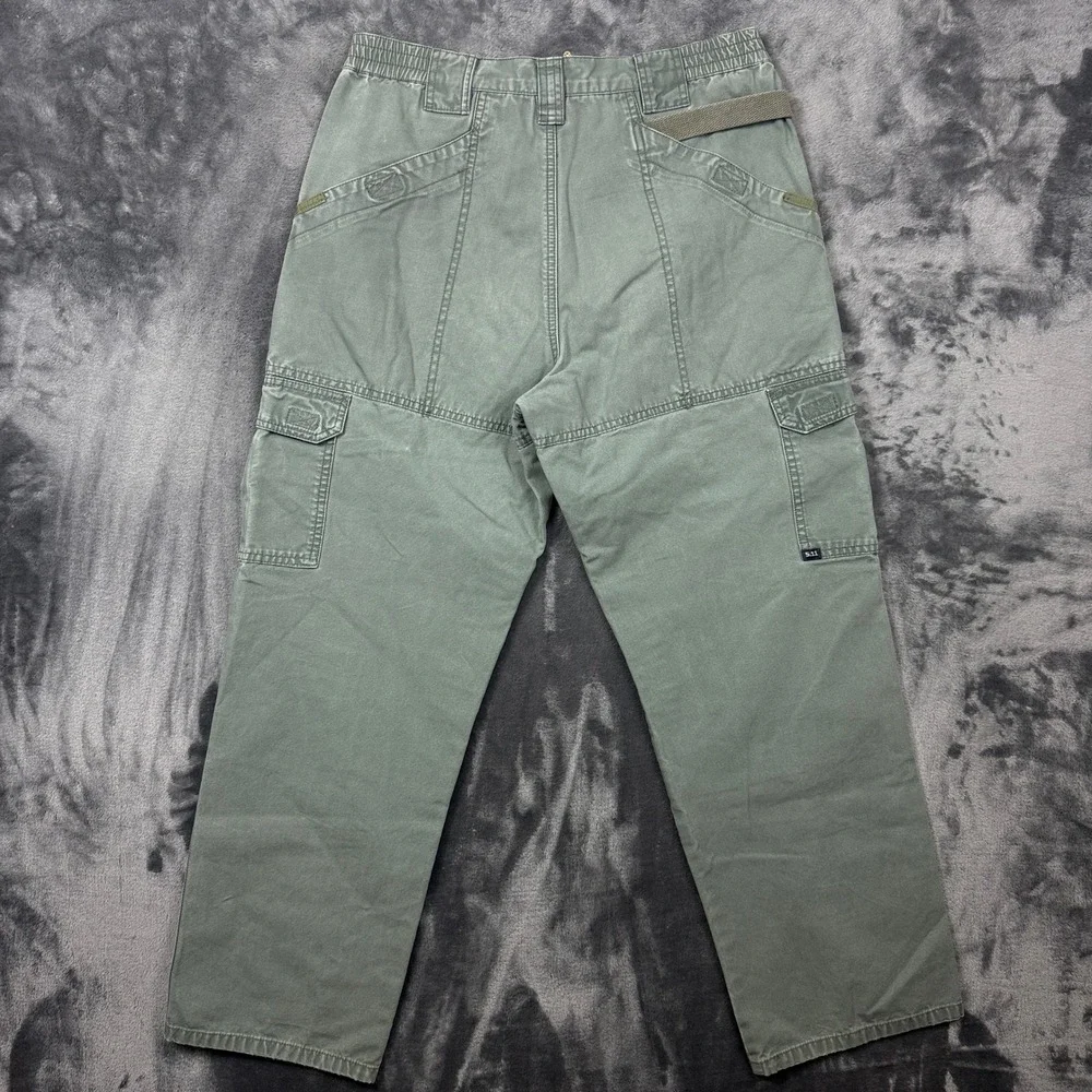 5.11 Tactical Cargo Pants Mens 32x30 Green Good Cotton Canvas Workwear 74251